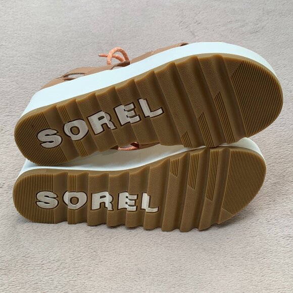 Sorel Cameron Lace Up Leather Platform Wedge Sandals Sz8 - Picture 12 of 16